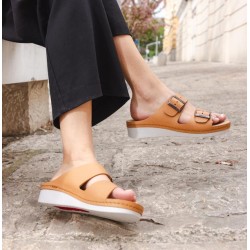 5012 LEON Comfort női bőr papucs