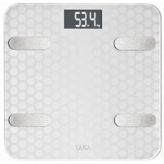 Laica Üveg digitális mérleg (180 kg/Fehér)